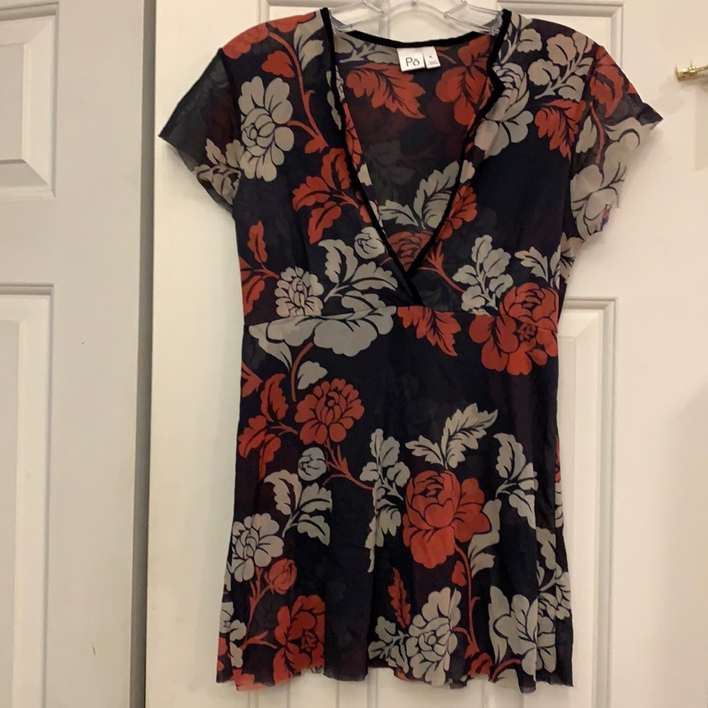 😍 2/$29 Po Meshy stretchy semi sheer top XL